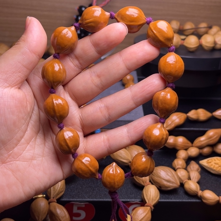 橄榄核手串蜜桃精剖17.21