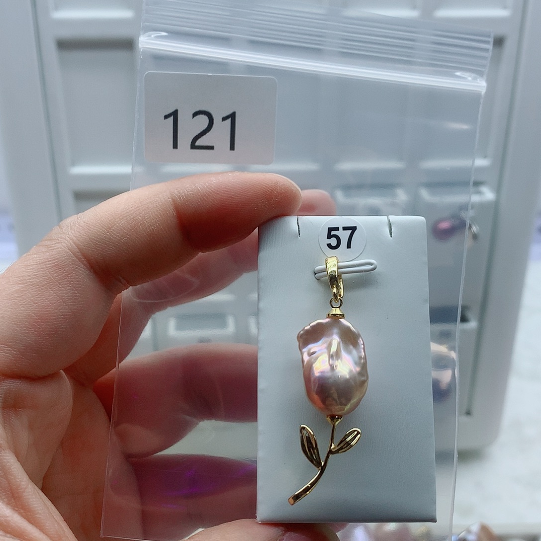 吊坠(不含链)淡水珍珠合金