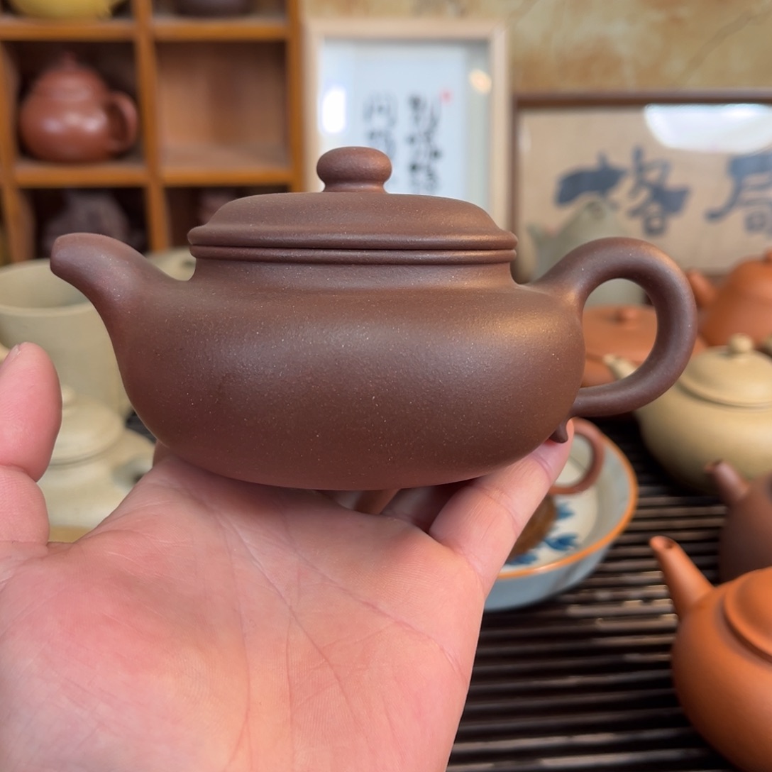 紫砂茶壶海**心底槽清 微瑕仿古