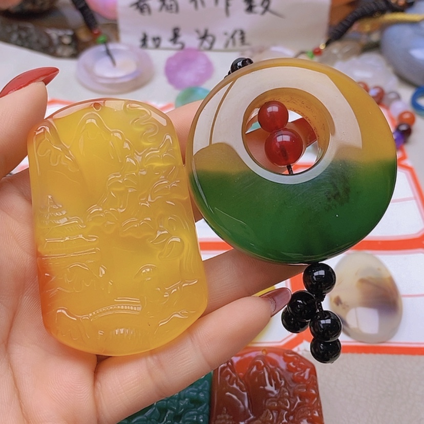 【闪购商品】未镶嵌玛瑙/玉髓珠宝半成品萬**意