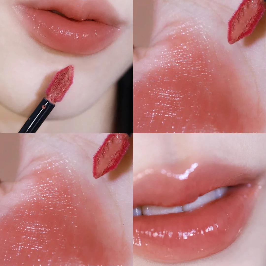 绝绝子的嫩嘟嘟，黑管爱心镜面唇釉620，失温裸，天生好气色