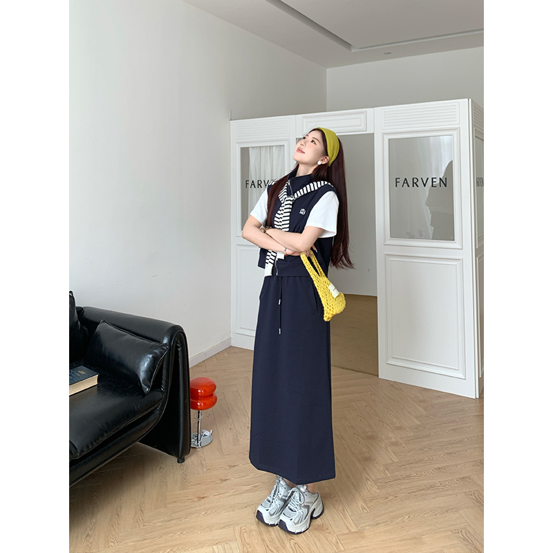 【松弛假日】甜辣多多2025夏季新款假两件（套装）休闲时尚气质减龄女