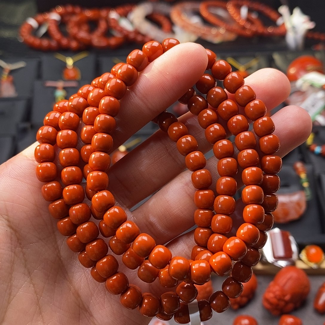 南红玛瑙未镶嵌四川凉山多圈6mm