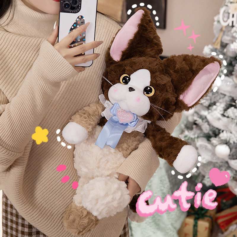 跑跑德文卷毛猫玩偶猫咪公仔孩女生睡觉抱枕娃娃毛绒玩具生日礼物