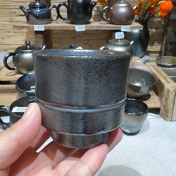 壶建水紫陶紫泥柴烧杯