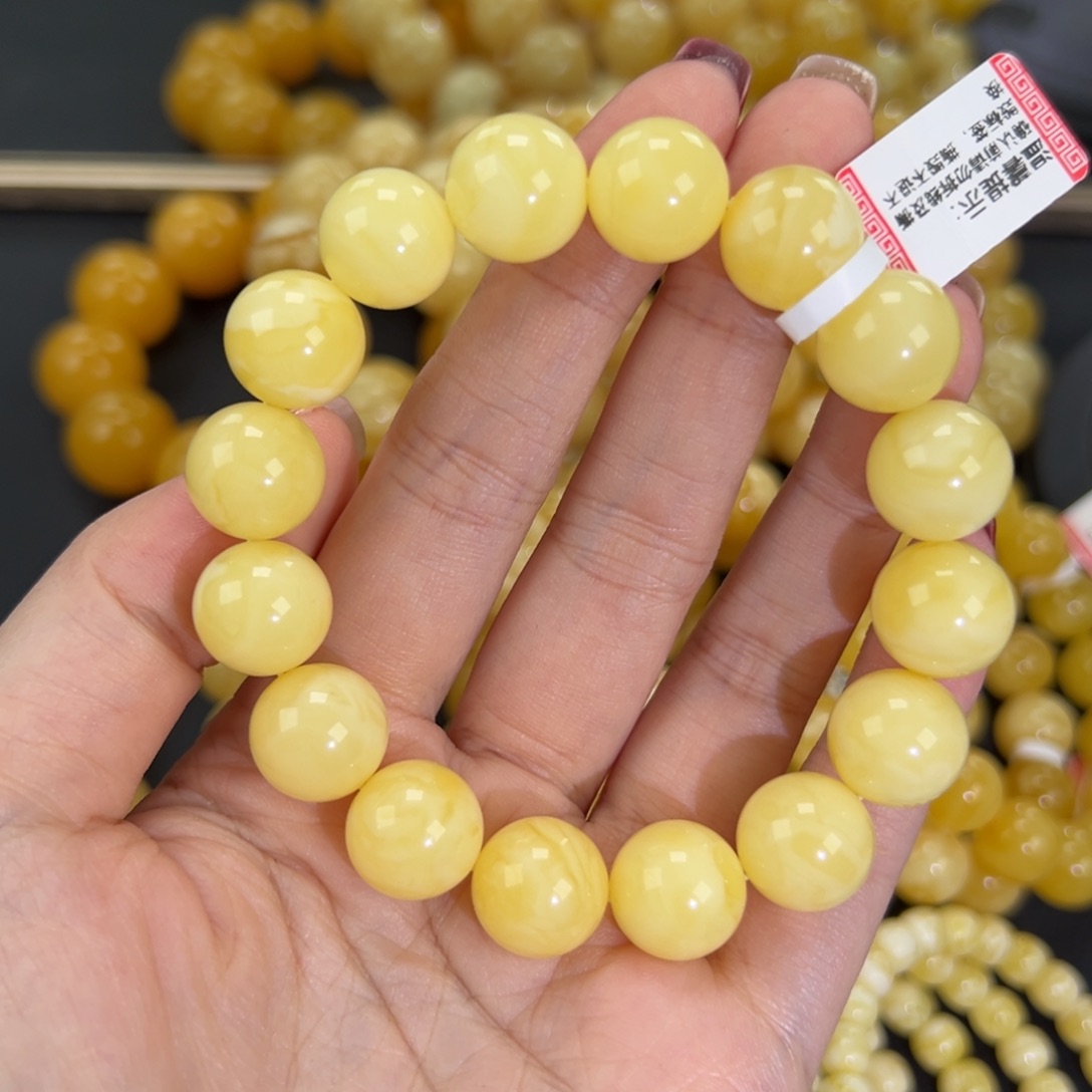 琥珀未镶嵌手链21.8白蜡
