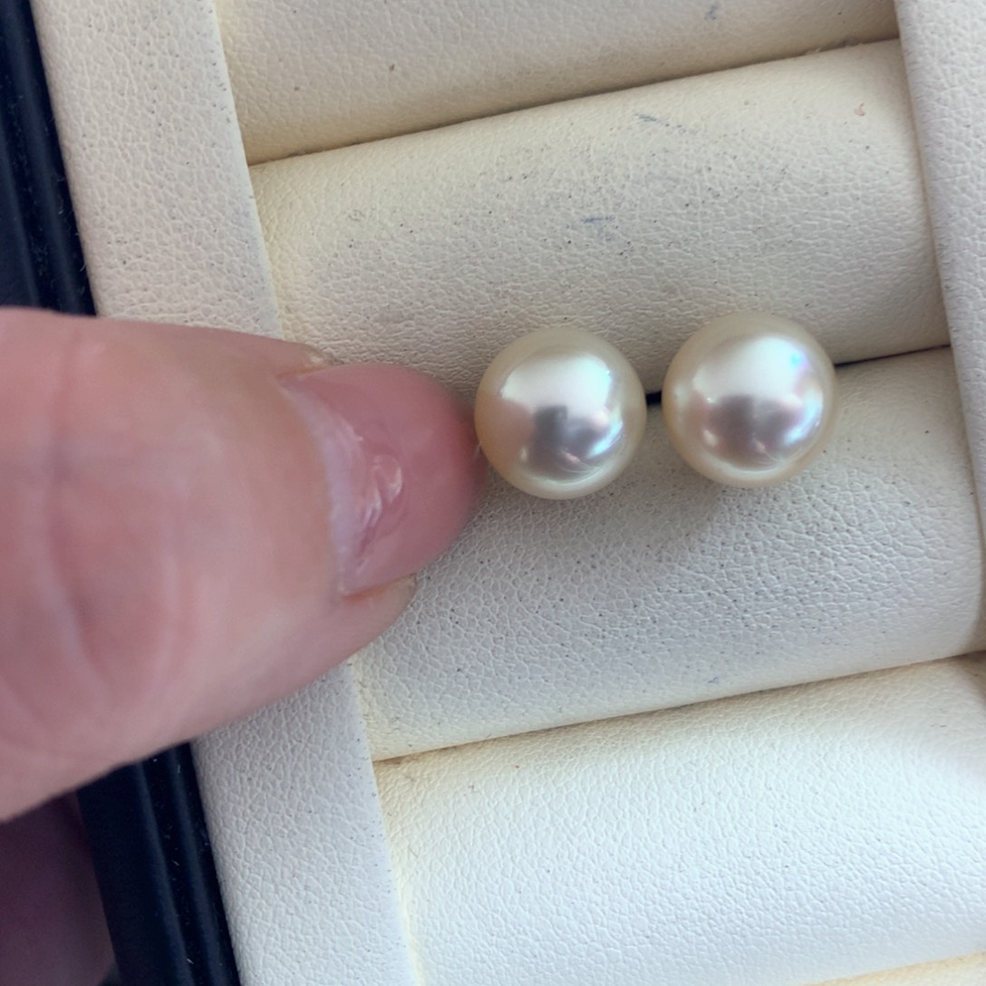 海水珍珠耳饰18K金镶嵌