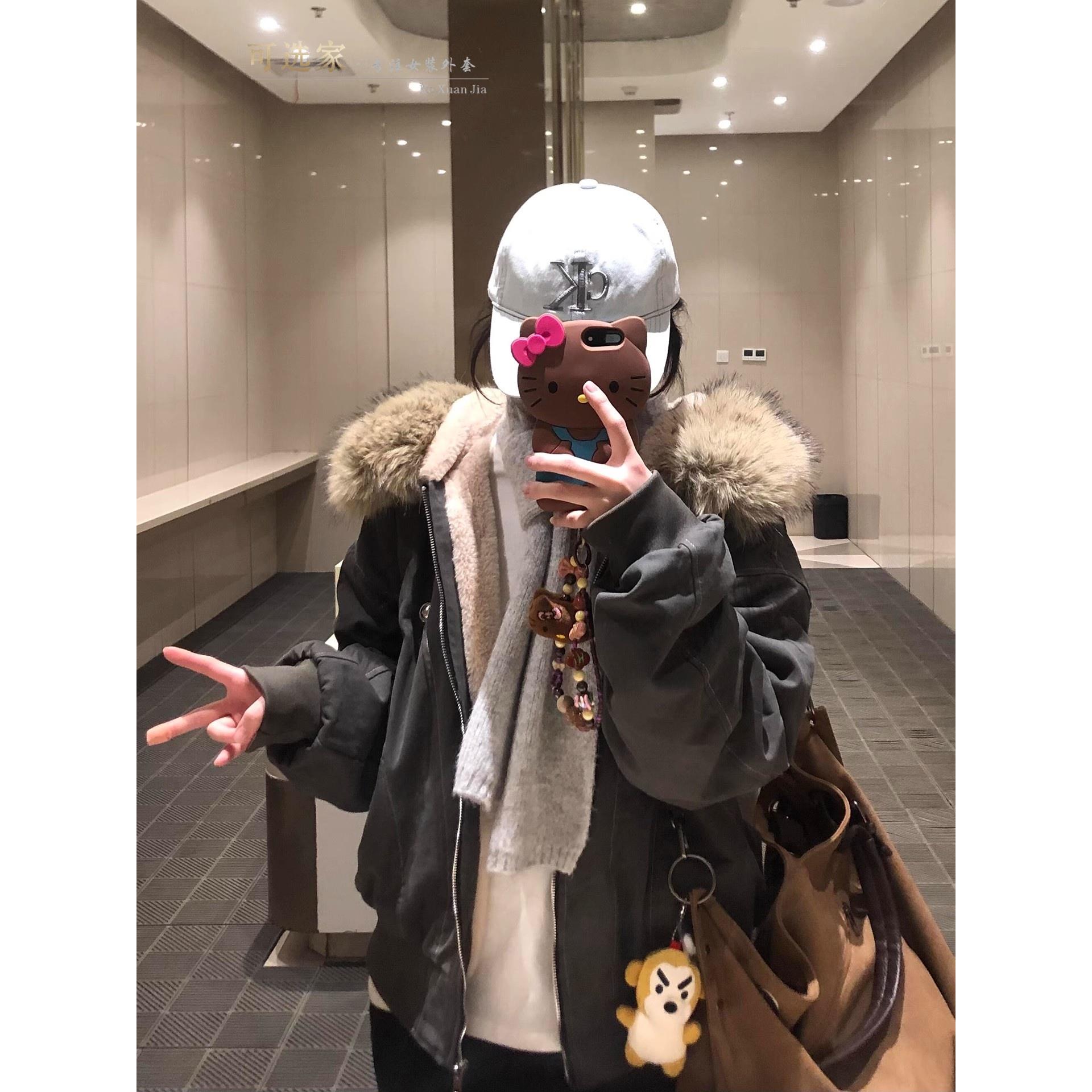 2025年新款棉服女冬季超好看韩系棉衣毛领短款小个子棉袄外套