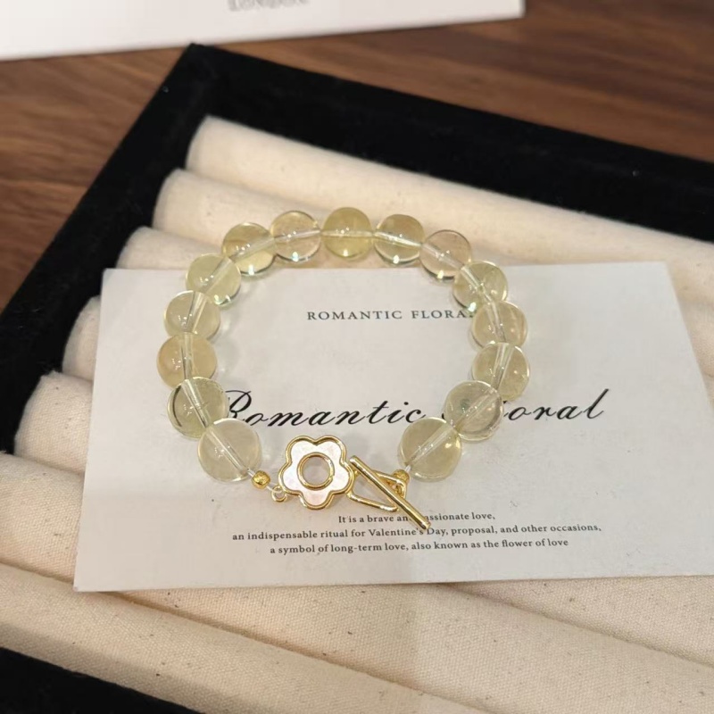 X1916[辞忧]柠檬黄水晶手链高端轻奢手串多样性发一