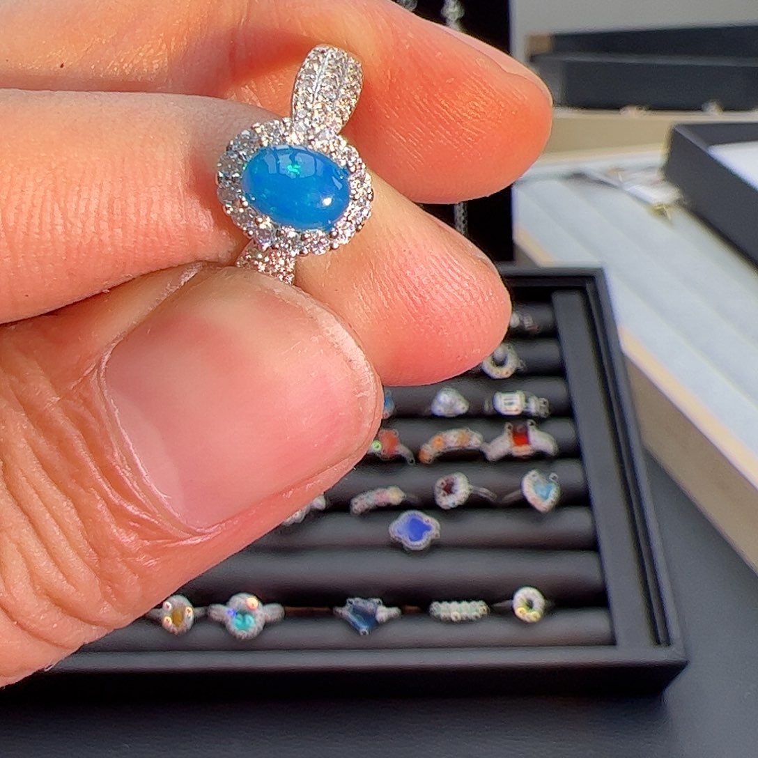 水晶戒指银S925镶嵌1121