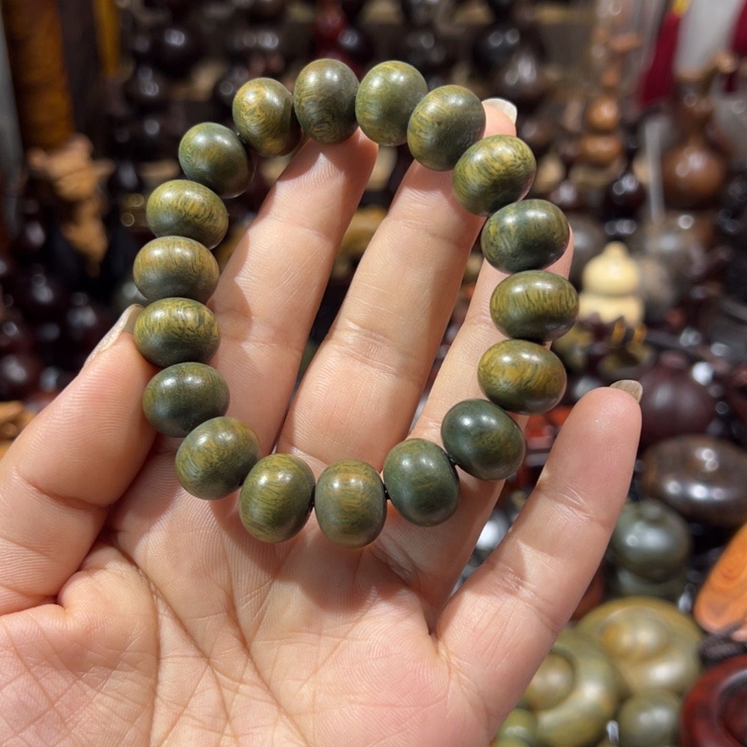 维腊木（绿檀）手串手串手串1.5