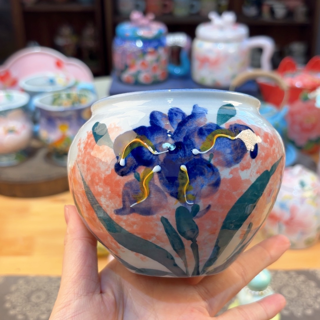 景德镇手绘高温釉下彩陶瓷茶具