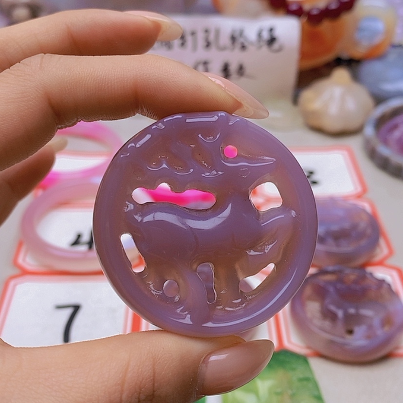 【闪购商品】未镶嵌玛瑙/玉髓珠宝半成品翩**舞