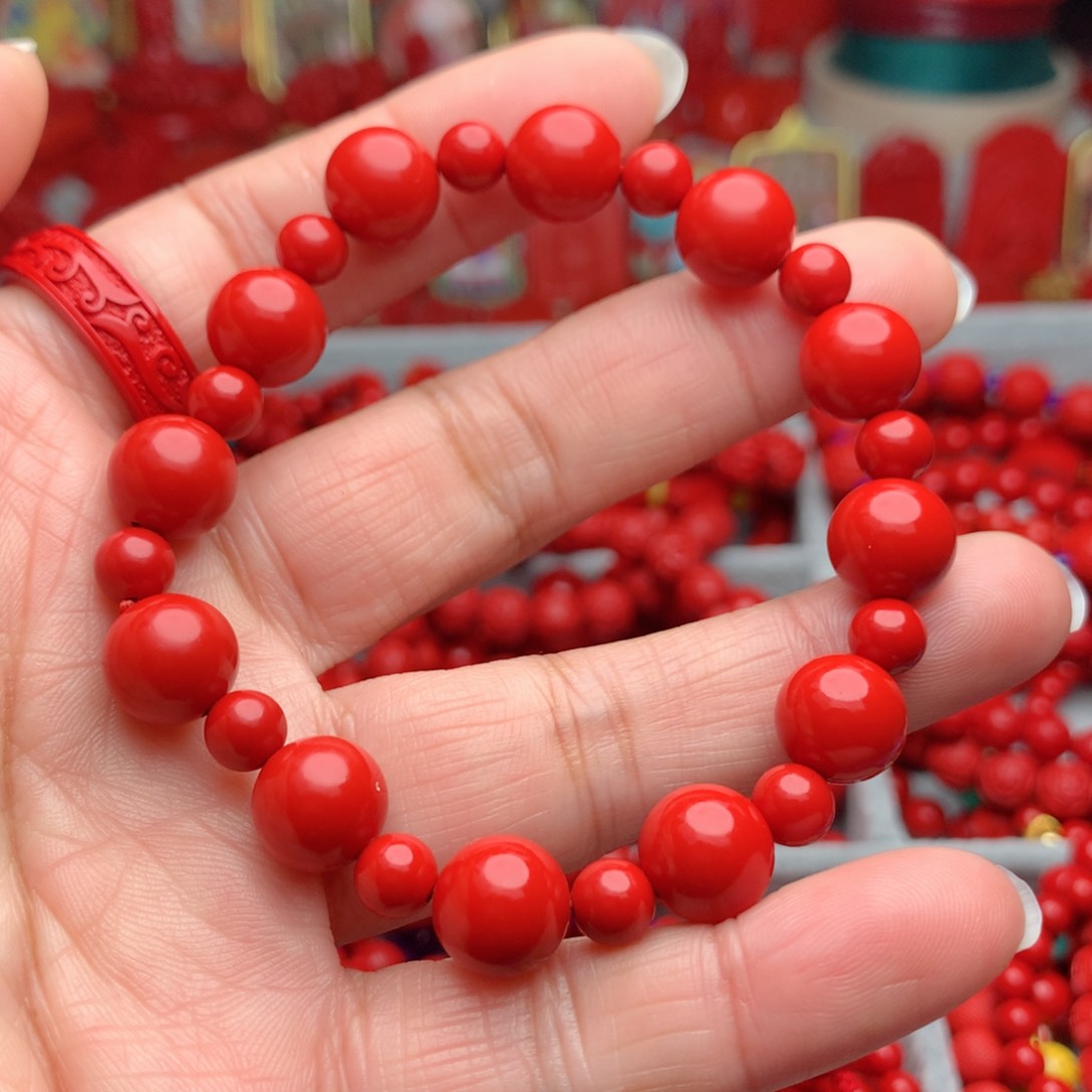 天然辰砂工艺品朱砂手串