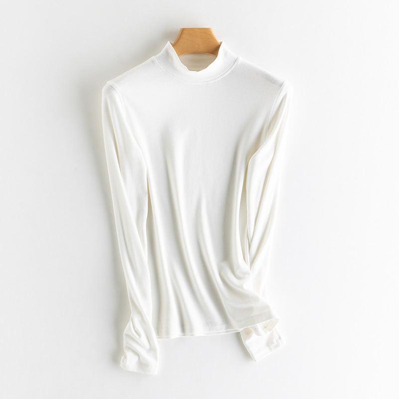 纯色高领半高领打底衫珍珠山羊绒冬季女士内搭长袖保暖百搭