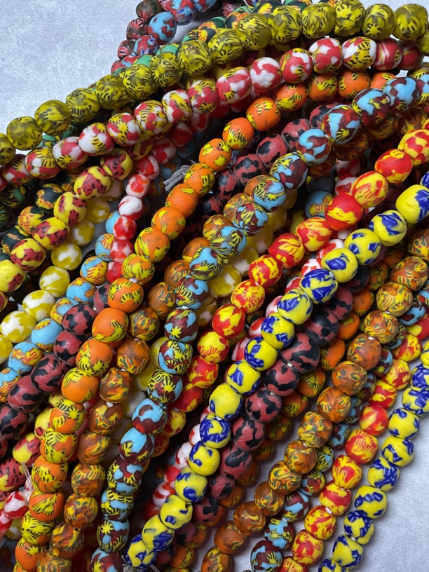 非洲彩绘琉璃珠1条