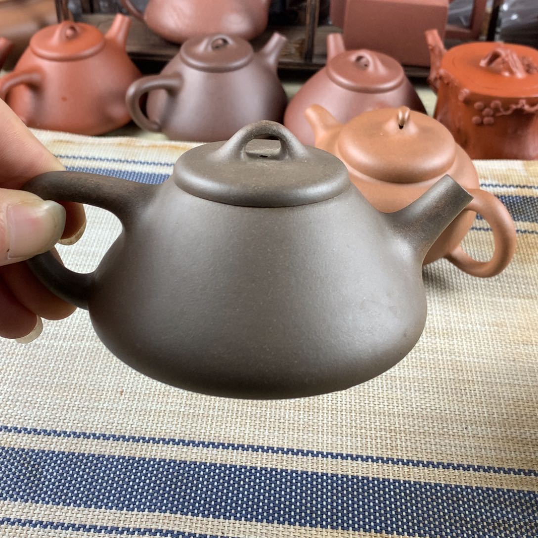 紫砂茶壶黄龙山青灰紫泥