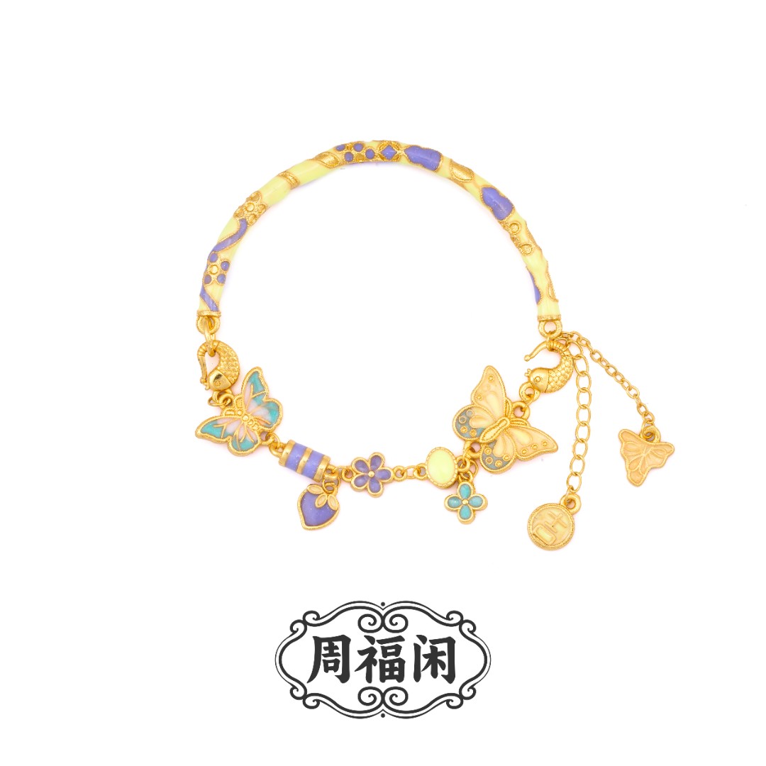 【双蝶呈祥】VETOPLOS设计师款新中式蝴蝶手镯N0150