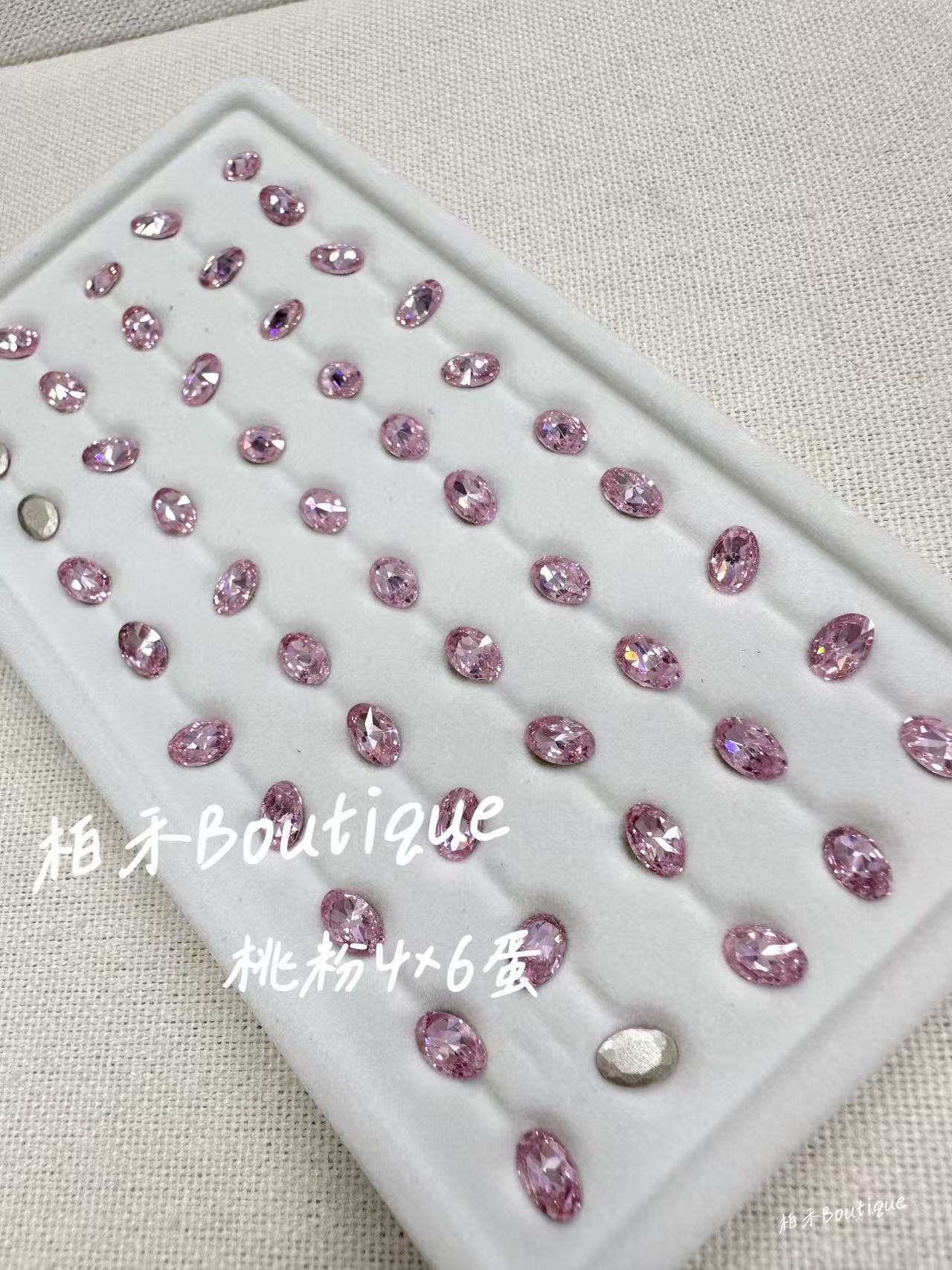 【柏禾-114】（镀底板板装）紫罗兰~超高品彩宝锆石~精品美甲小锆石