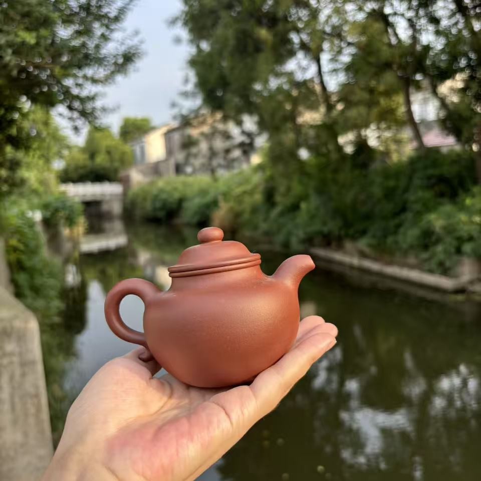 原矿紫泥精工半手，莲子壶220CC