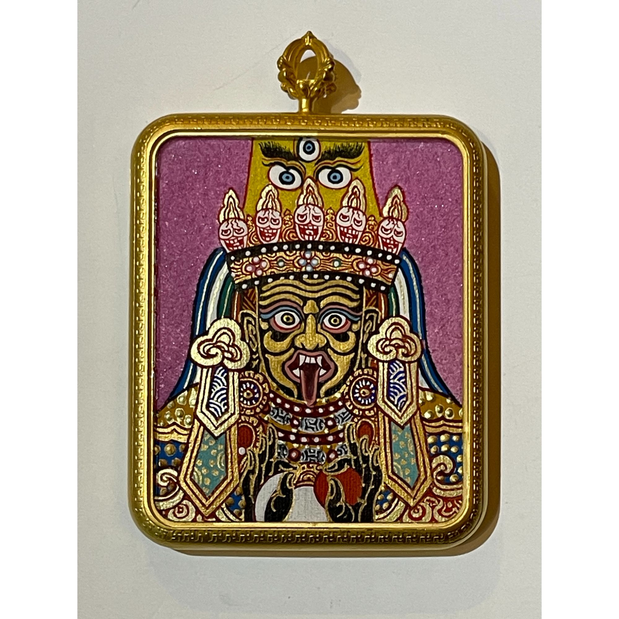 热贡唐卡  扎基拉姆 尺寸4*5 送藏绳珠串单拍（不支持退换）