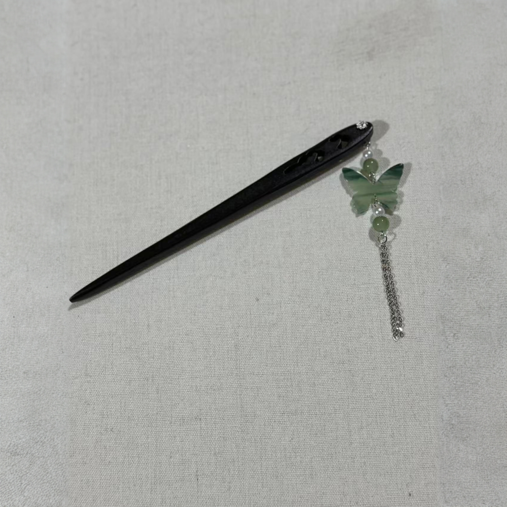 M039新中式古风蝴蝶二次元流苏木发簪