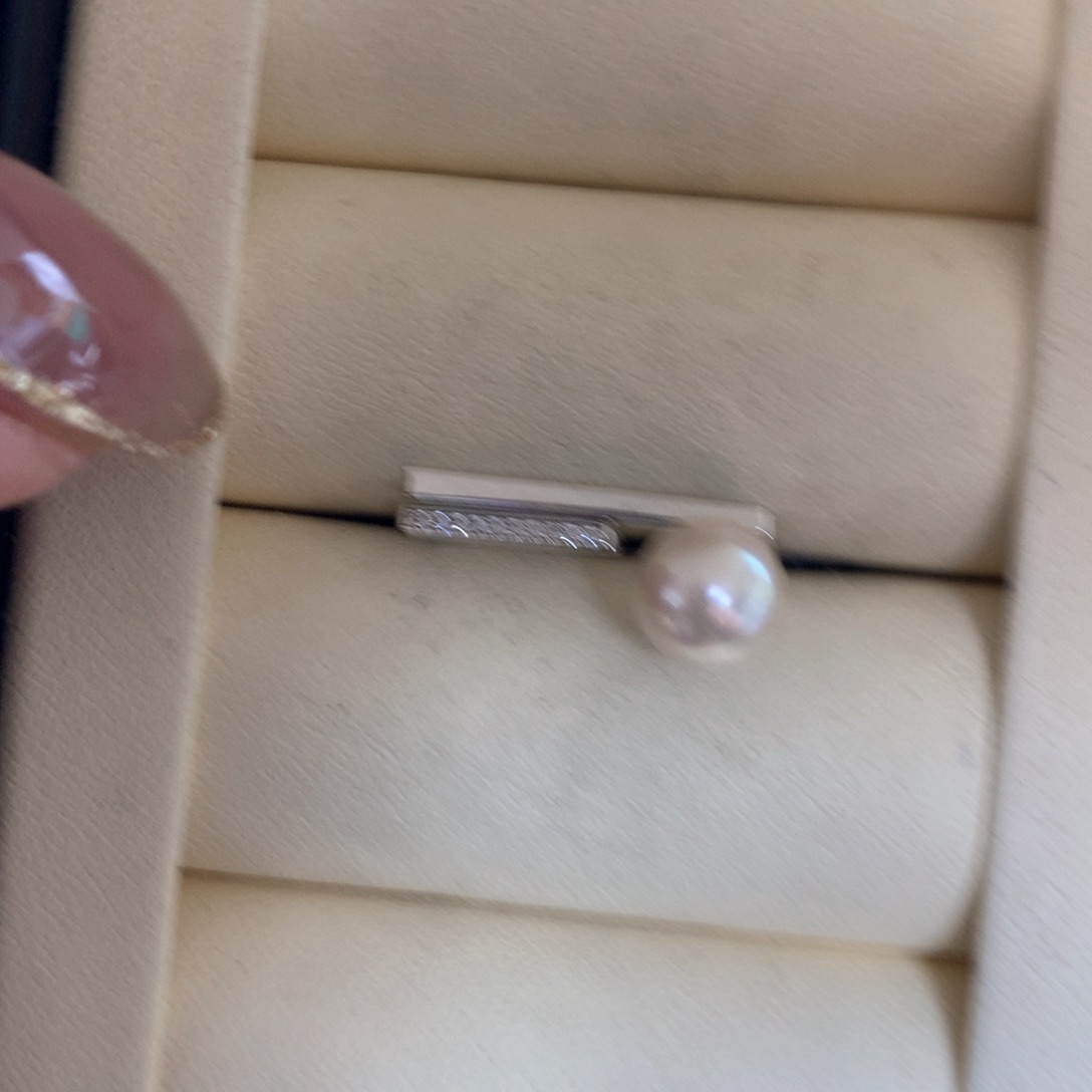 银S925镶嵌海水珍珠戒指