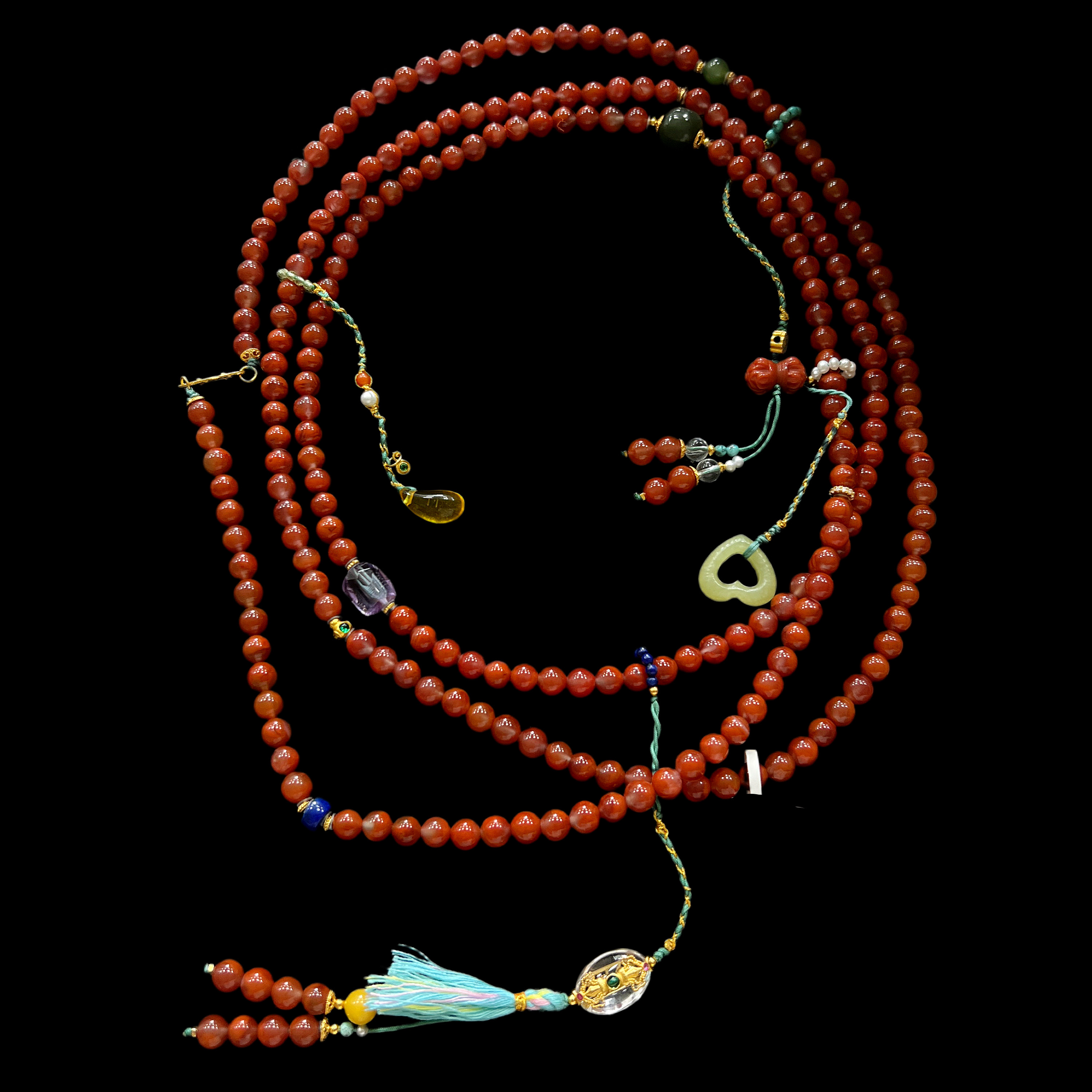 7993南红斜挎链孤品