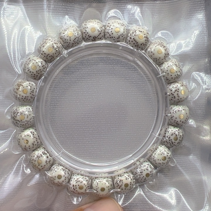 星月菩提手串13王者原脂白星月菩提单圈11钉