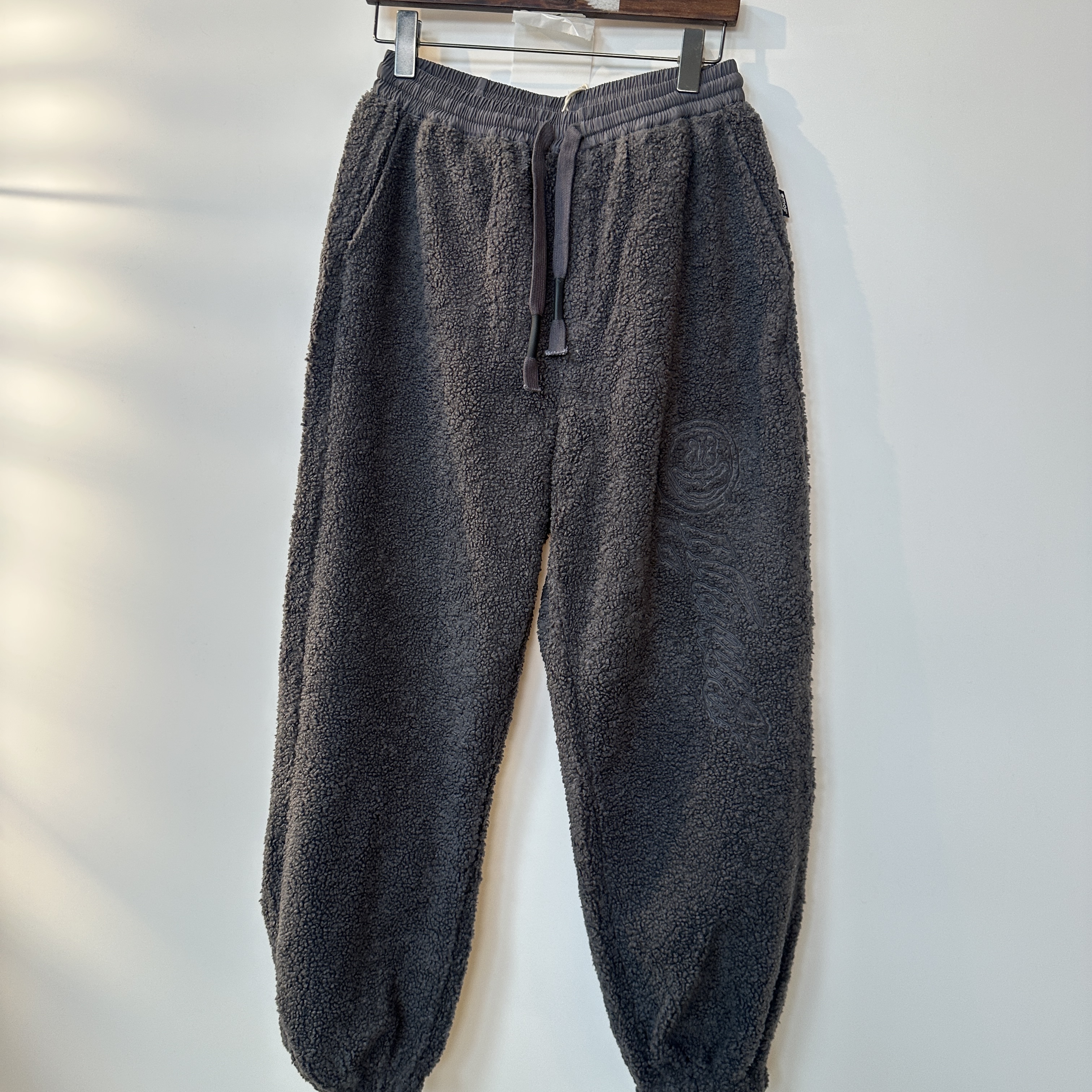 微弹运动中腰休闲裤秋冬绒裤牛仔裤加绒松紧腰长裤灯笼裤女休闲裤