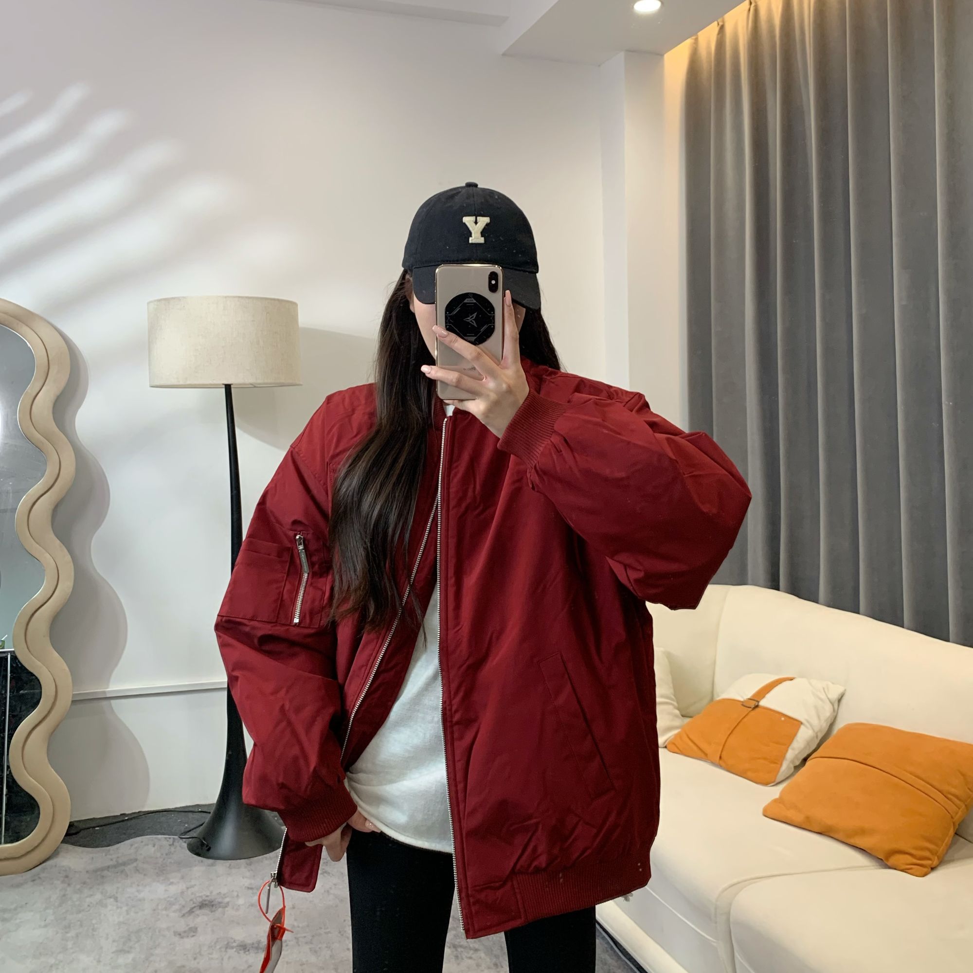 加棉加厚潮酷宽松夹克宽松百搭保暖棉服外套33636