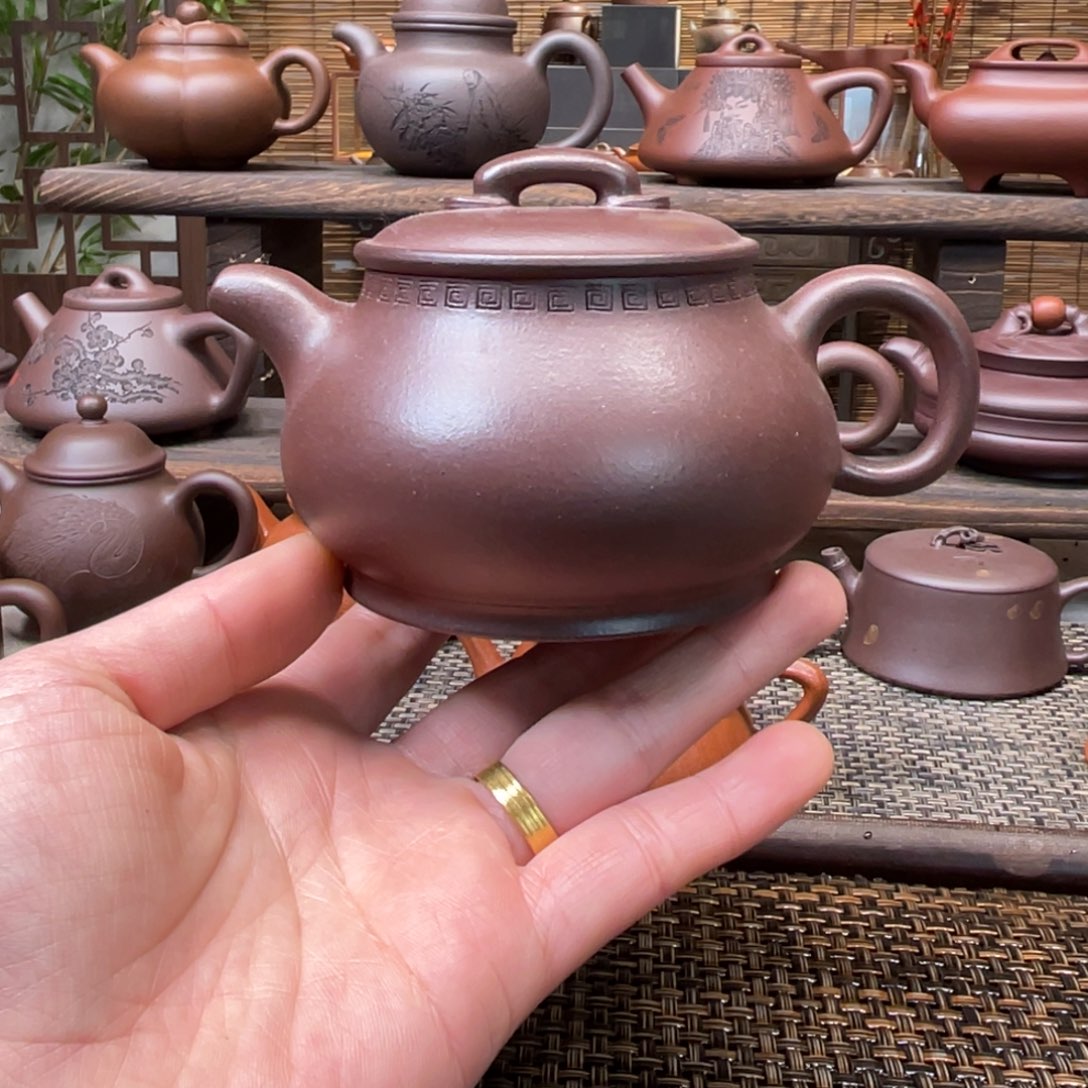 紫砂茶壶宜兴原矿紫砂手工制200