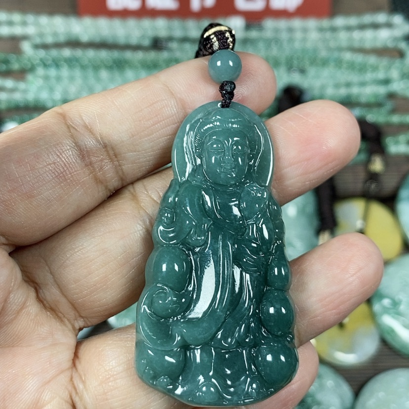 【闪购商品】翡翠颈饰未镶嵌玉吊坠翡翠玉站观音