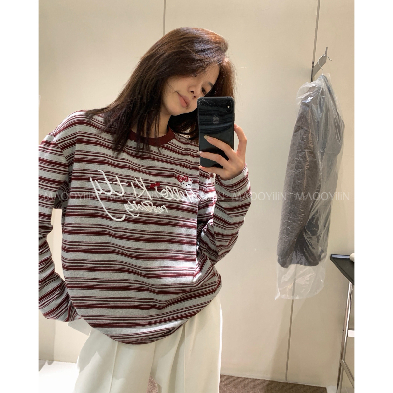 92414【 条纹时代 】 长袖上衣