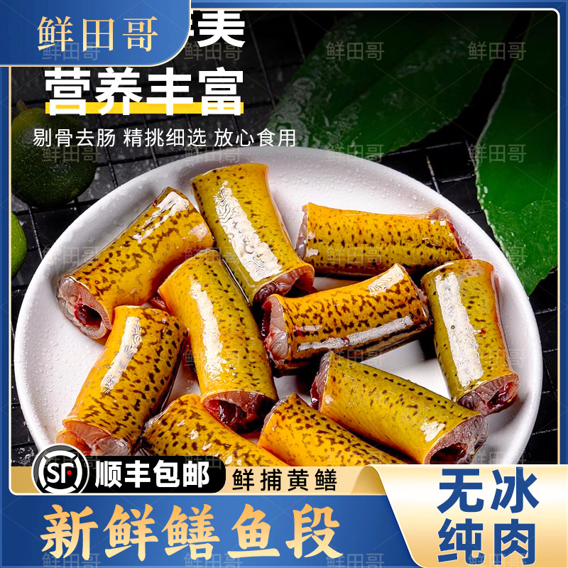 次日达【带鳝骨】野捕鳝鱼段冻鲜保鲜天然活杀顺丰包邮去头去尾黄鳝海鲜免杀冻鲜送货上门