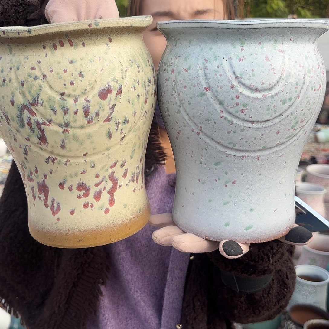 口径18高度22两个色田