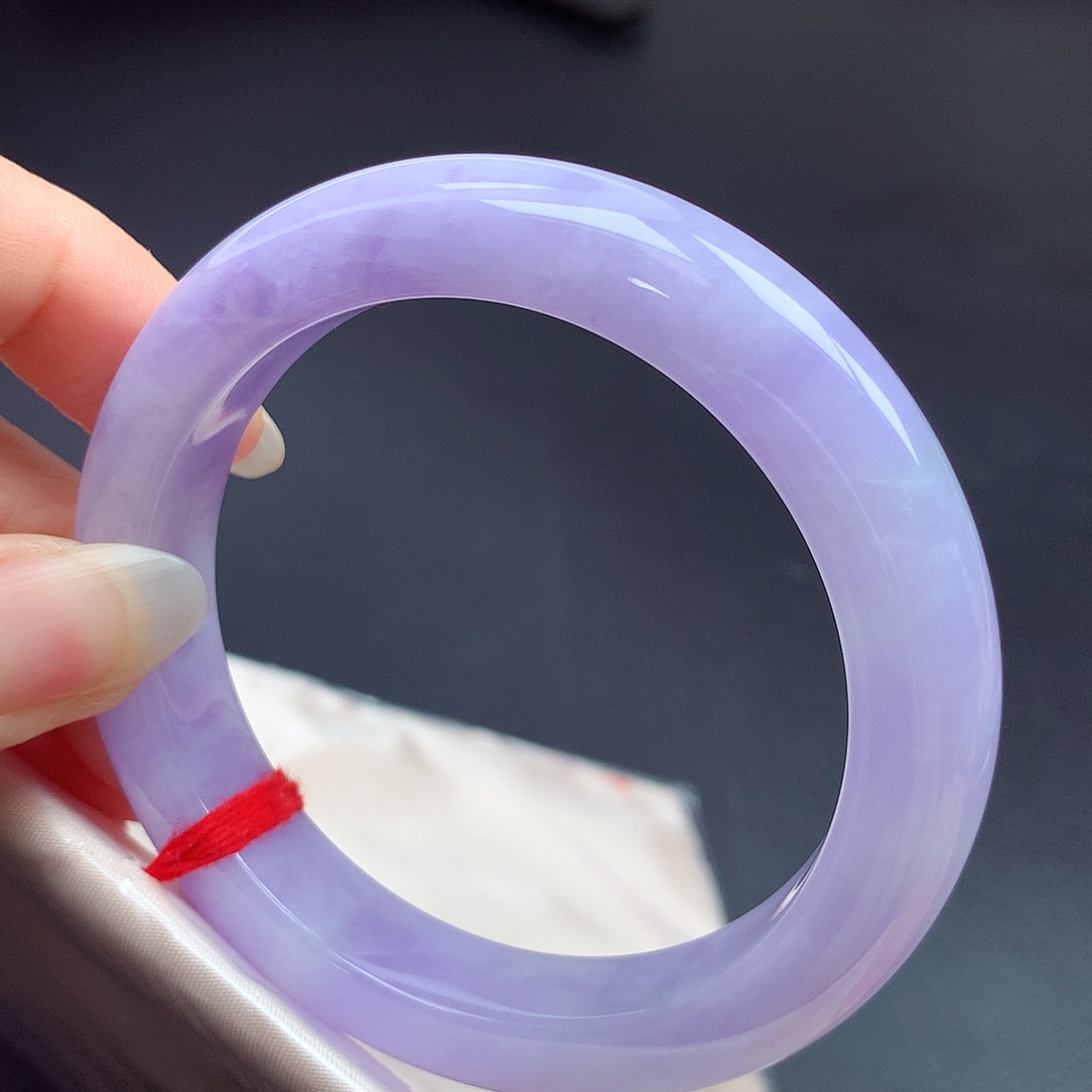 秋***意翡翠未镶嵌手镯56圈口