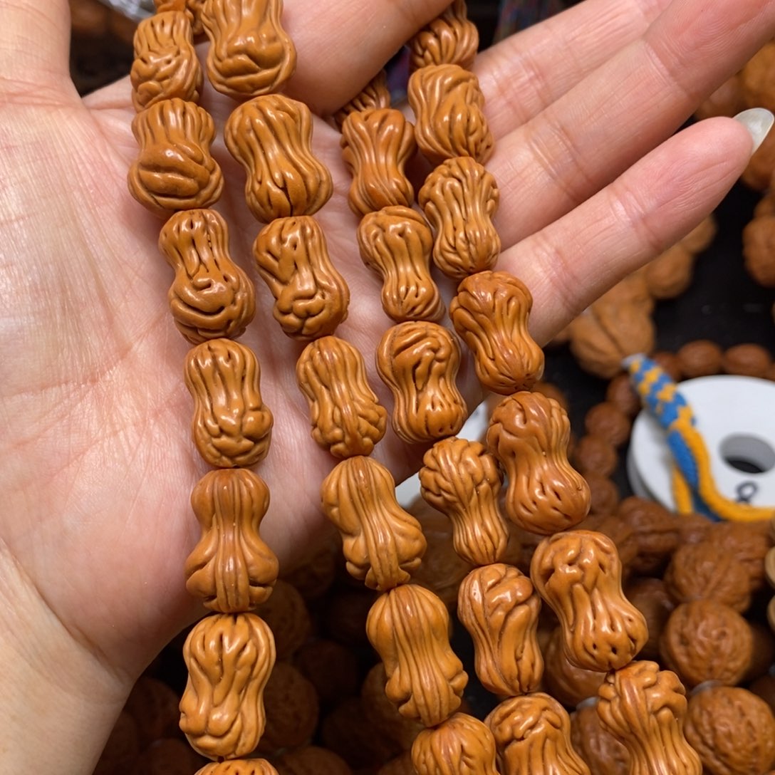 桃核手串小花生脖挂