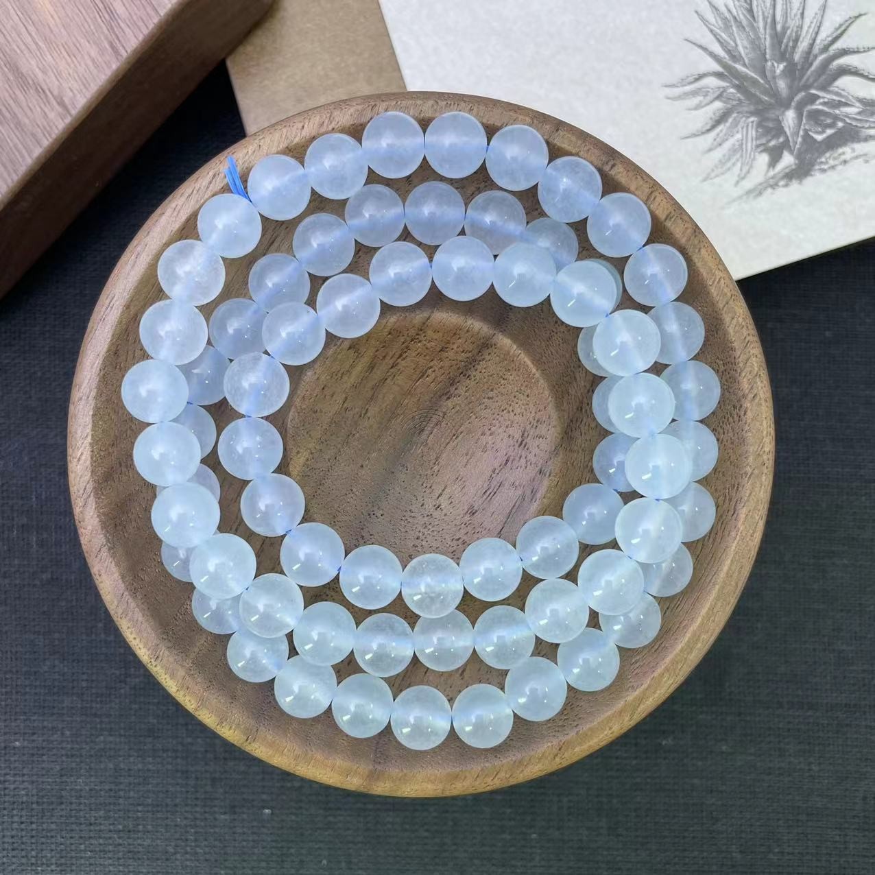 佳玺饰品 041 冰蓝三圈 8mm手链 多样性发货