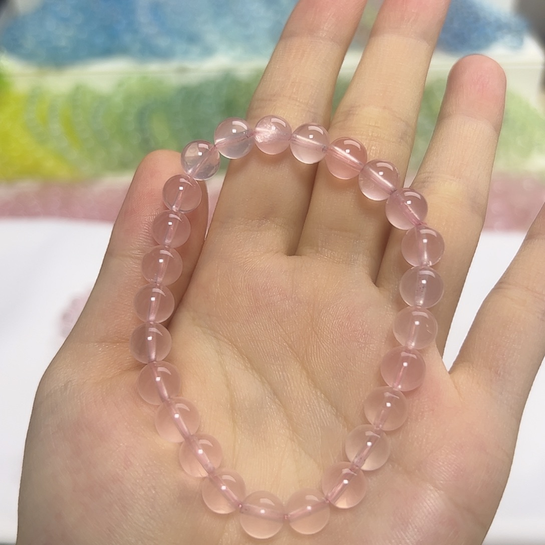 水晶手串未镶嵌嗷***?莫粉7咪拍二次合一单 不带证