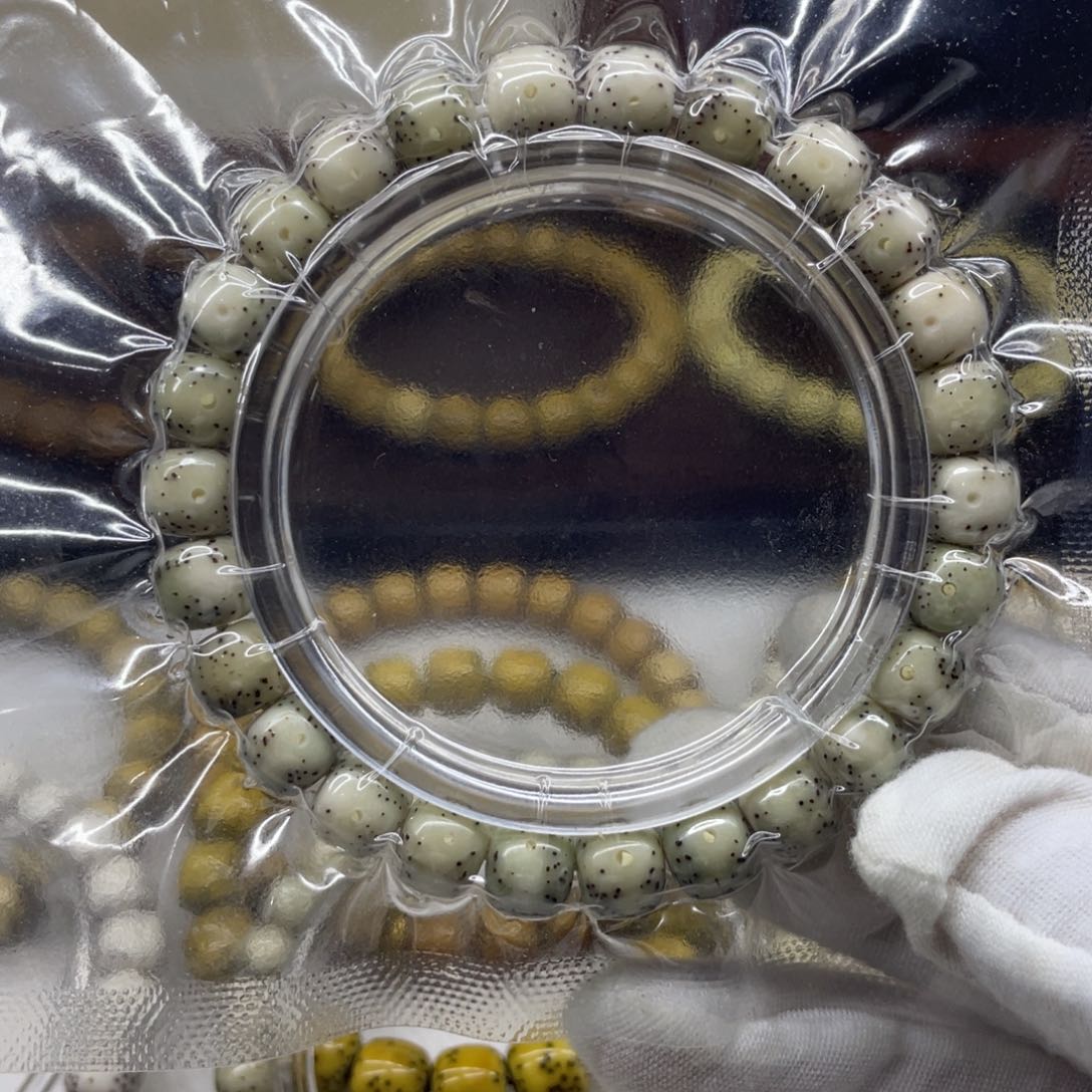 星月菩提手串玉化贯穿月朗星稀