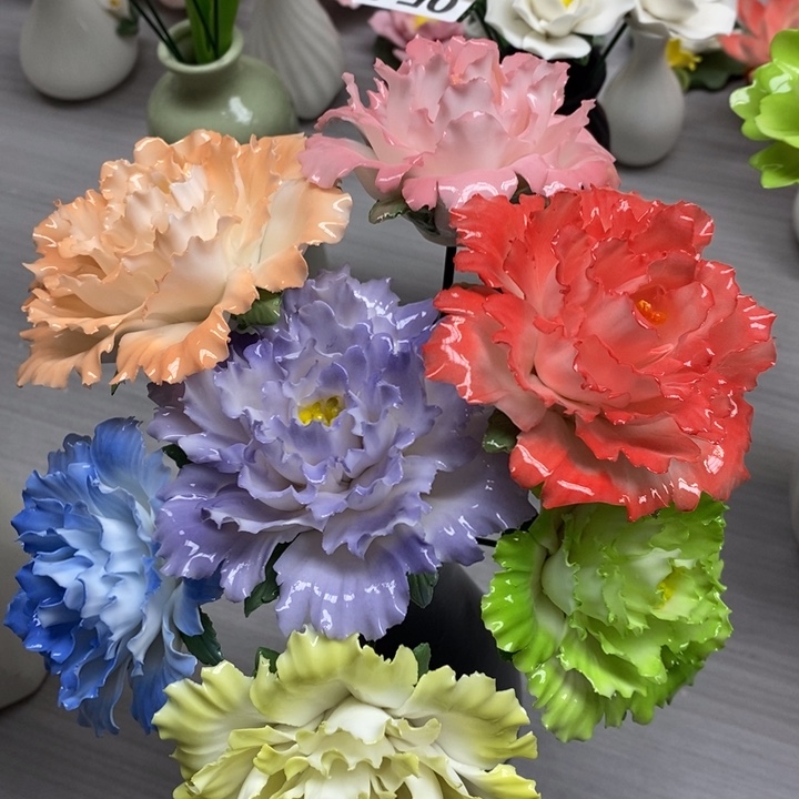 陶瓷陶瓷材料7朵牡丹