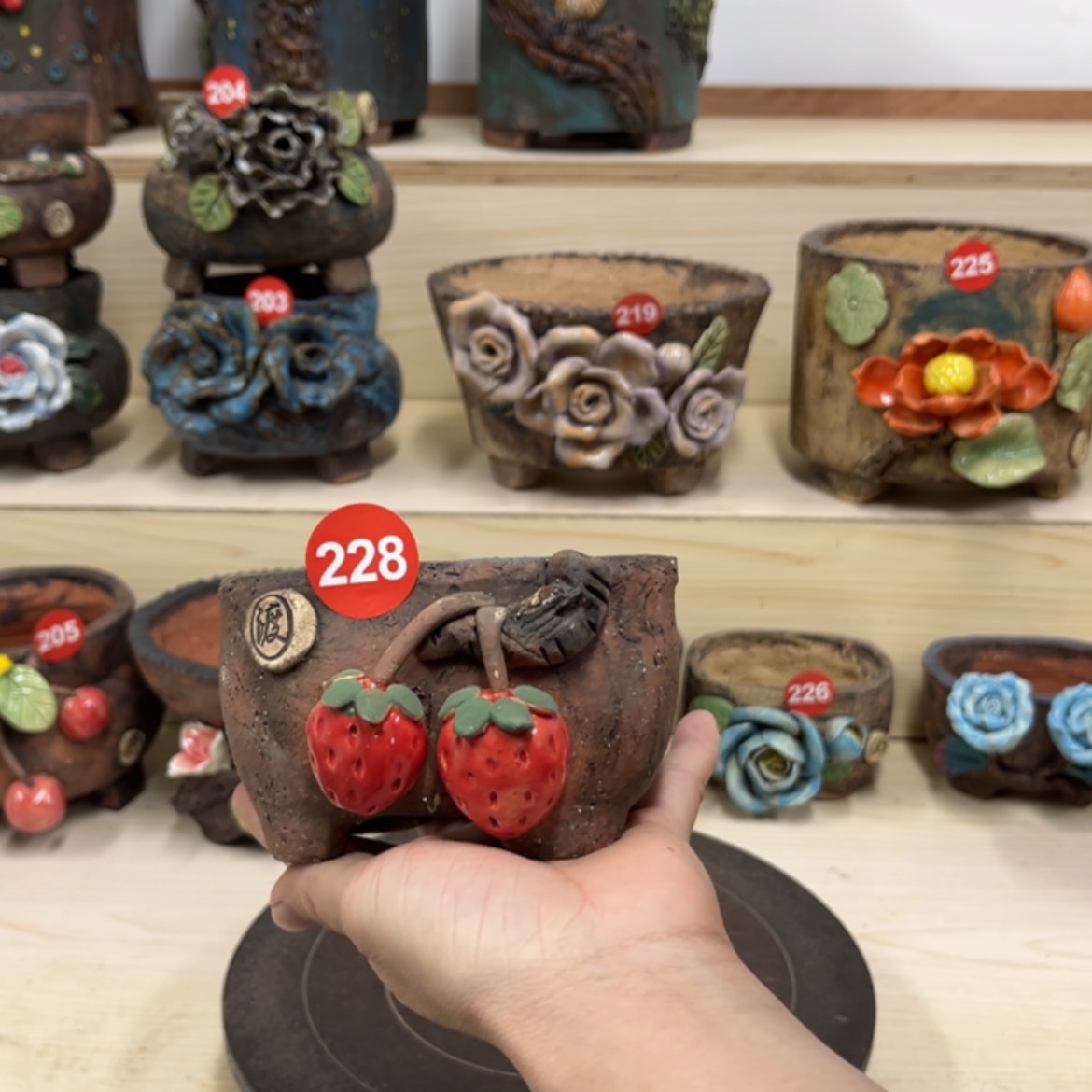 【闪购商品】紫砂花盆228微瑕号内口10×7外高7