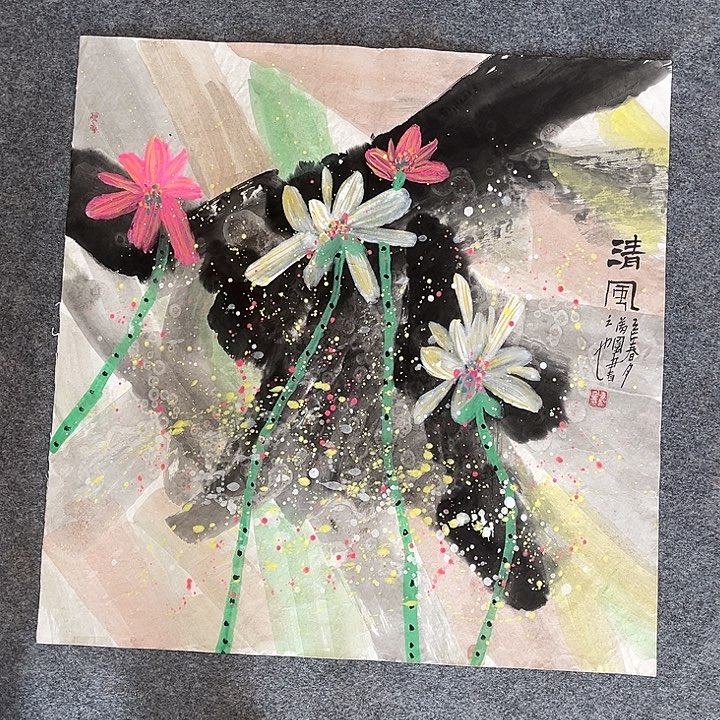 国画荷花作品欣赏