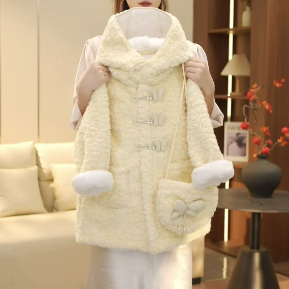 boboe/波波鹅女童冬季新款时尚百搭加绒加厚棉服外套--Y6062