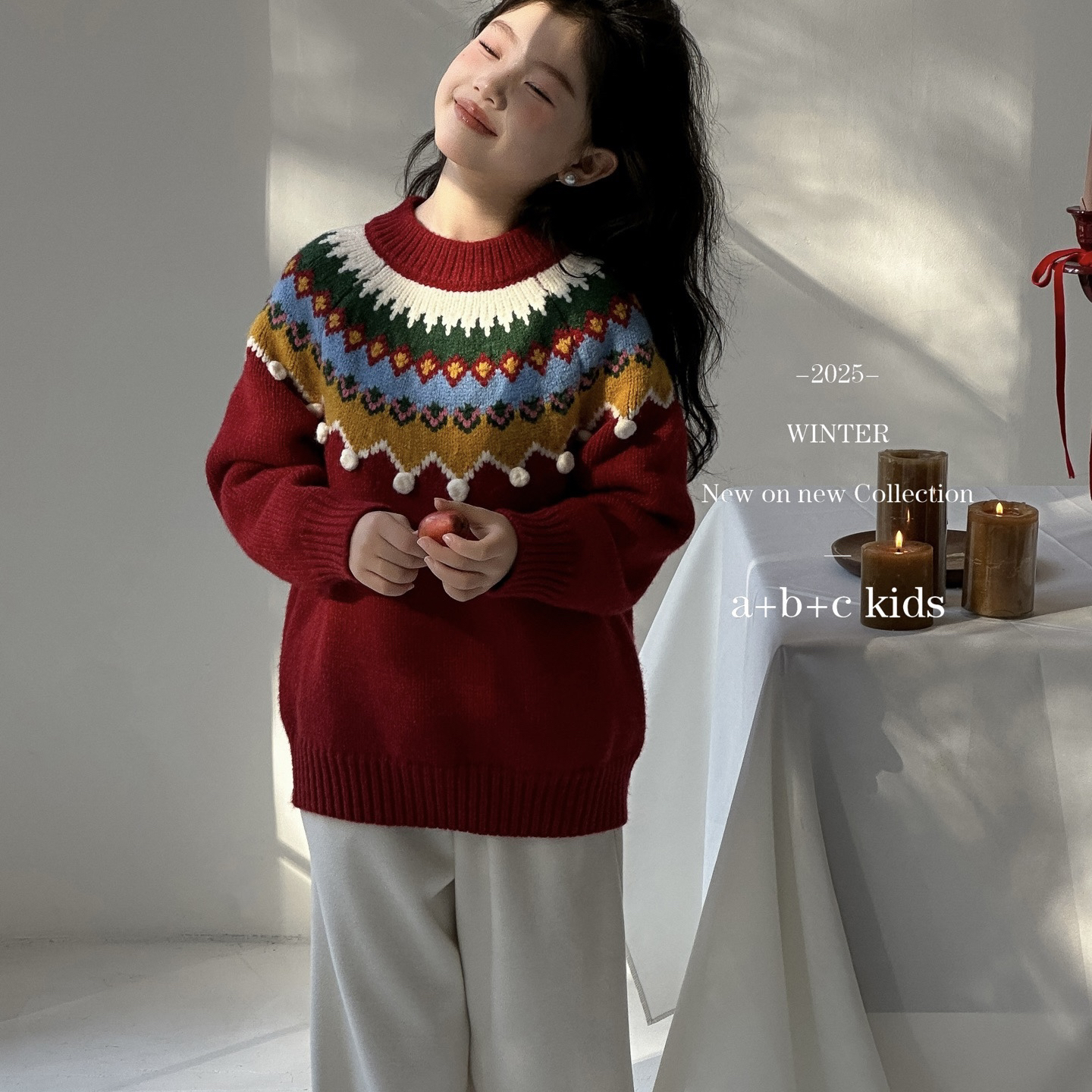 8227儿童手工钩花毛衣