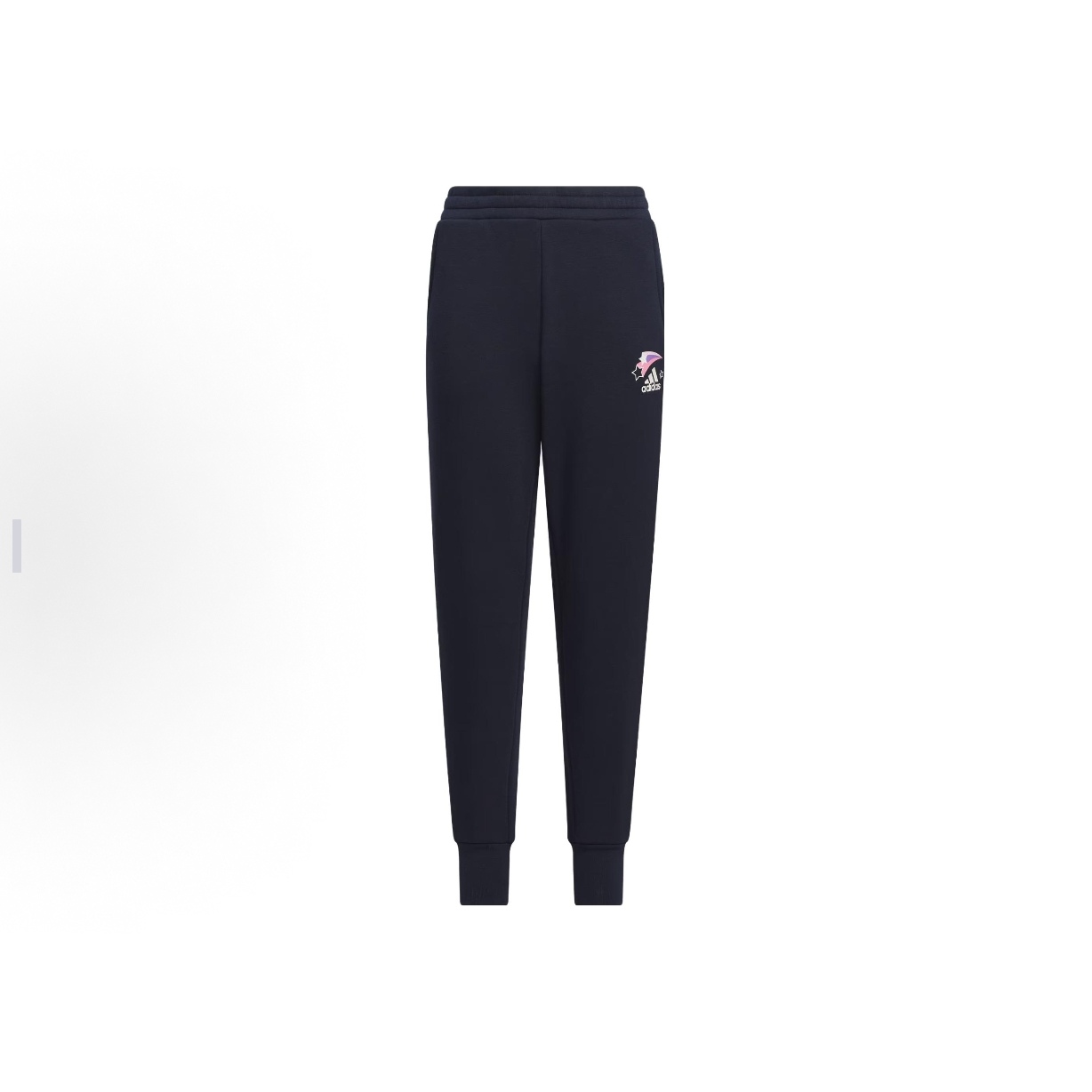 儿童款 adidas针织加绒运动裤 字母Logo图案印花束脚IN0964