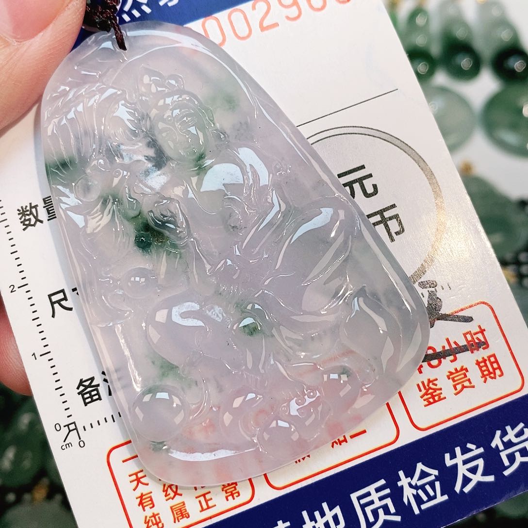 翡翠颈饰18K金镶嵌吊坠