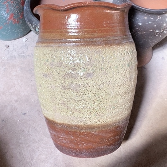 紫砂花盆口19高度29气泡灰尘