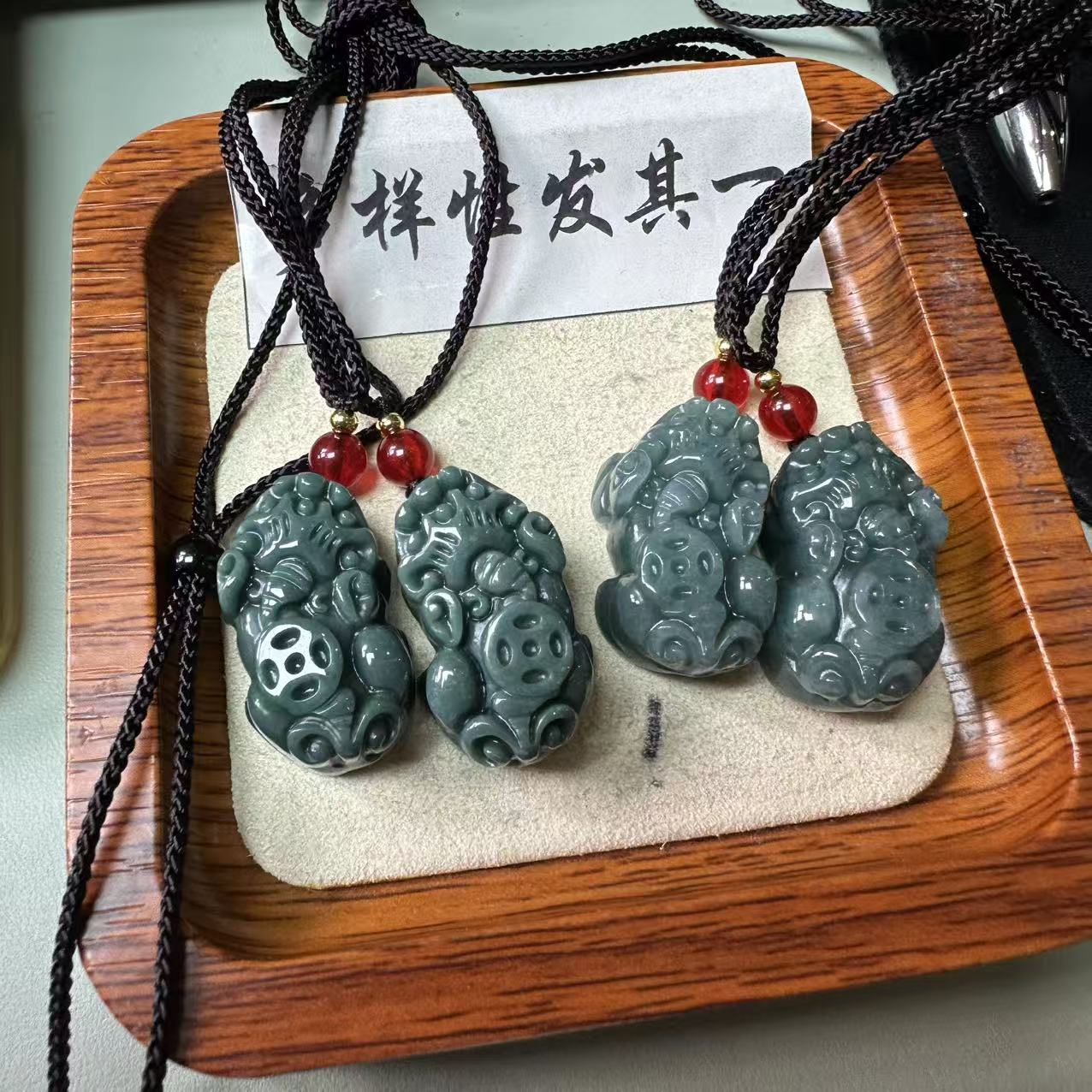 天然A货翡翠貔貅吊坠@@JYYWL00052